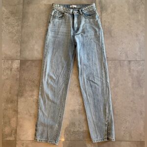 Light Wash Straight Leg Jeans